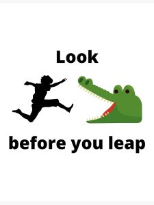 Look before you leap